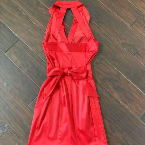 Chic Red Ruffle Dress - Picture 2 of 3